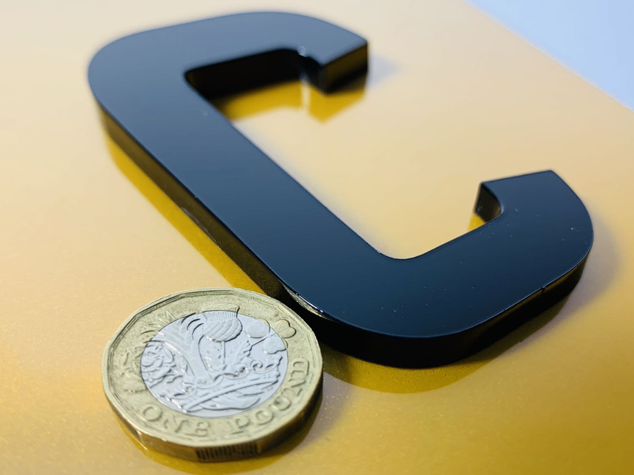 4D LASER CUT NUMBER PLATE LETTERS BLACK 3D 5mm