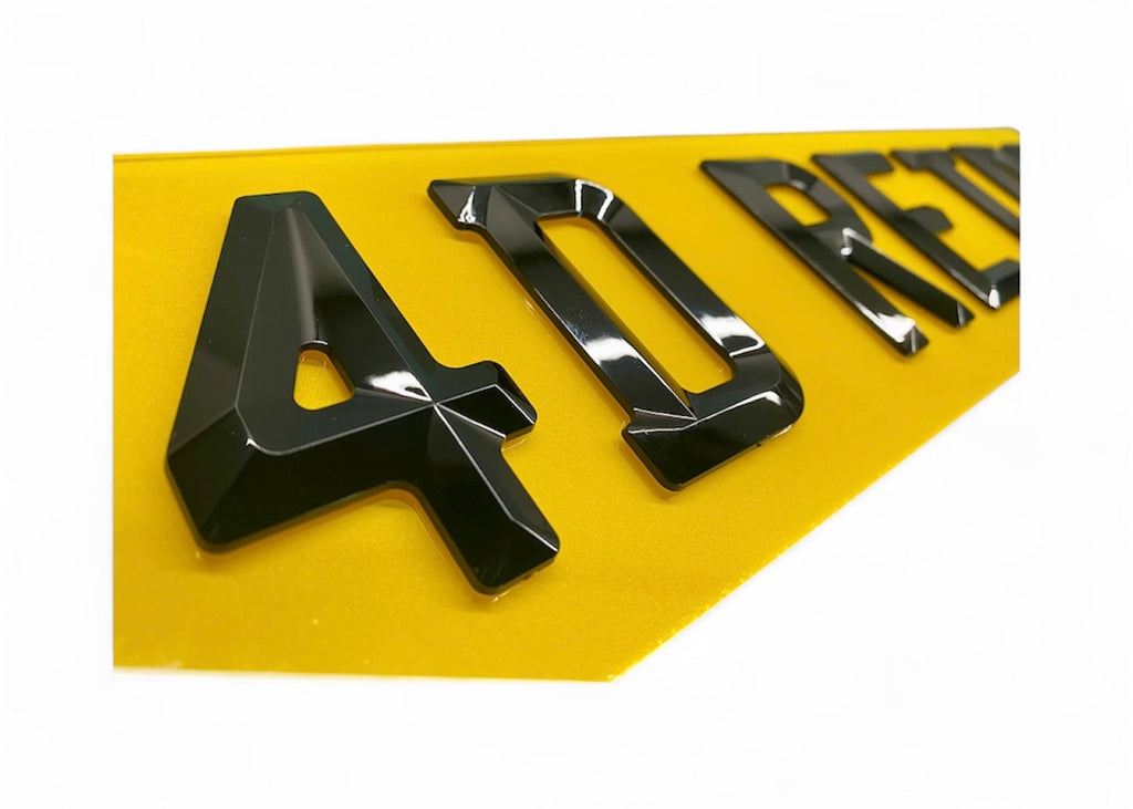 RETRO Bevelled Diamond Digits Letters