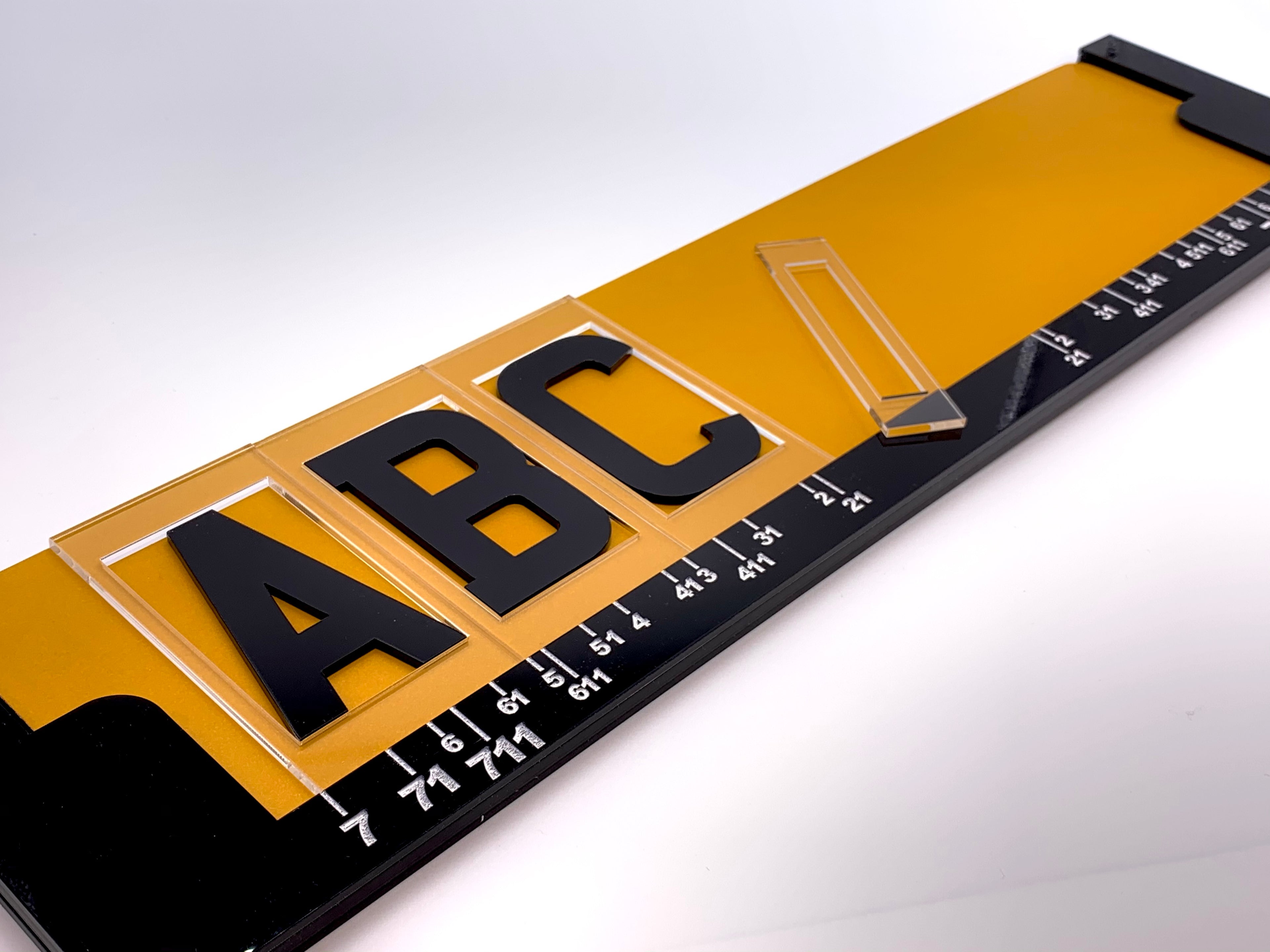 3D & 4D Number Plate Spacing Jig for Standard & Personalised Registrations