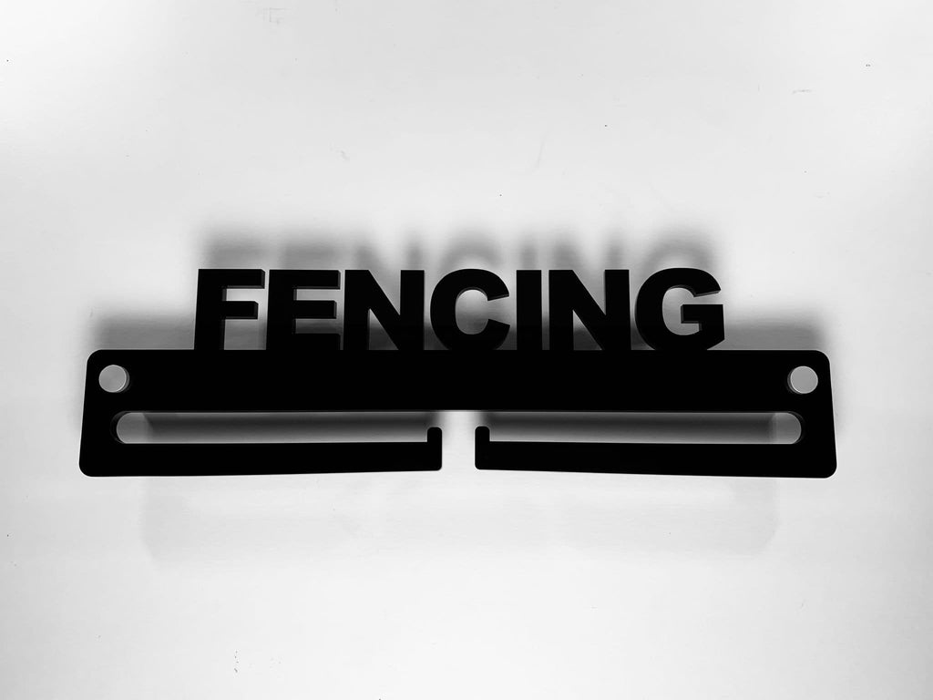 Medal Display Hanger Holder FENCING Black Acrylic with fixings & FREE POST