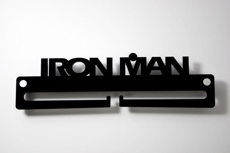 Medal Display Hanger Holder IRON MAN Black Acrylic with fixings & FREE POST