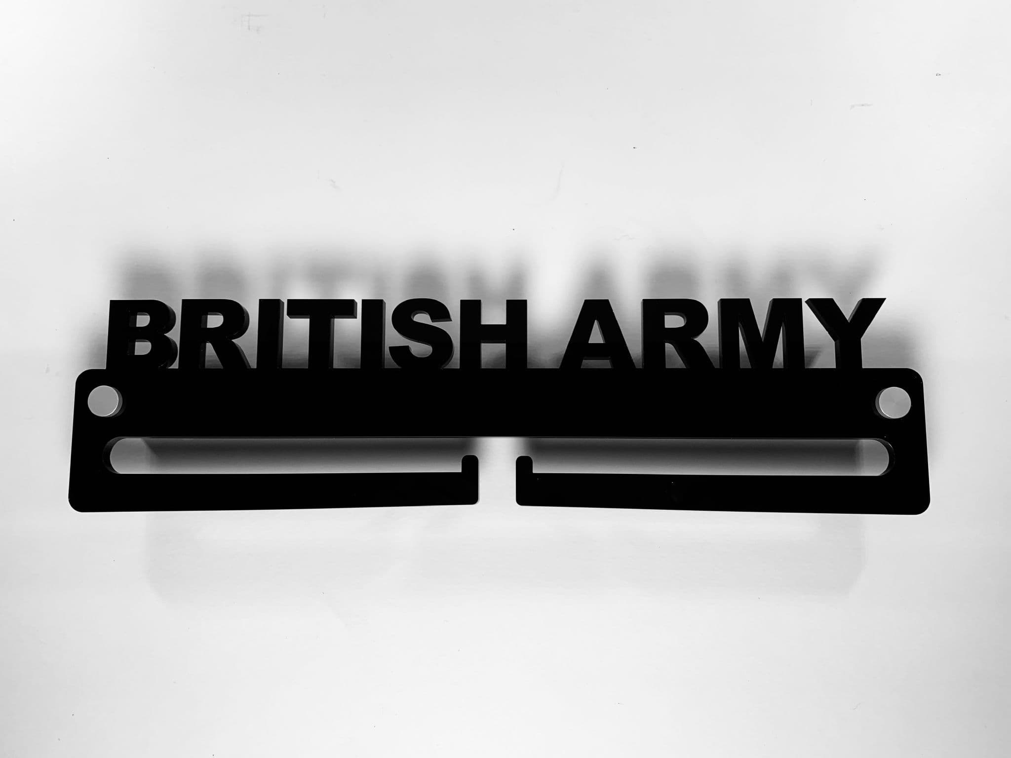 Medal Display Hanger Holder ROYAL AIR FORCE Black Acrylic with fixings & FREE POST