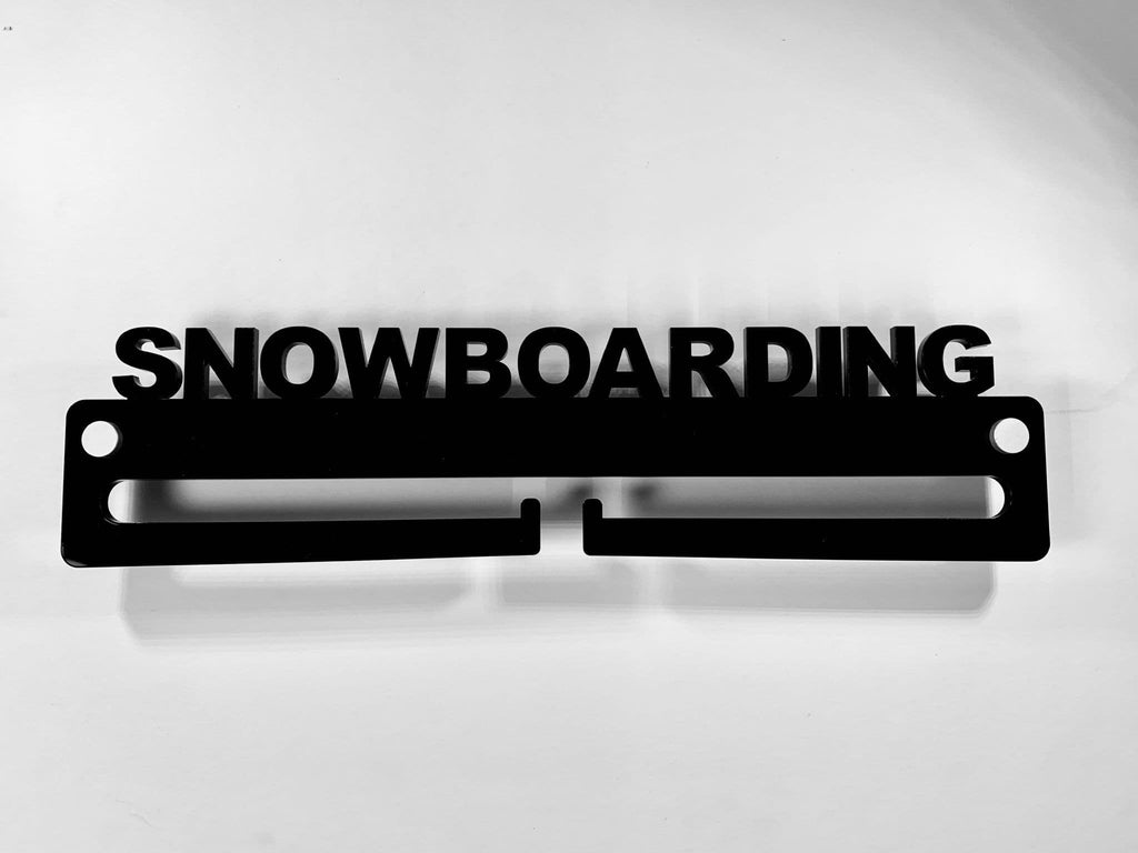 Medal Display Hanger Holder SNOWBOARDING Black Acrylic with fixings & FREE POST