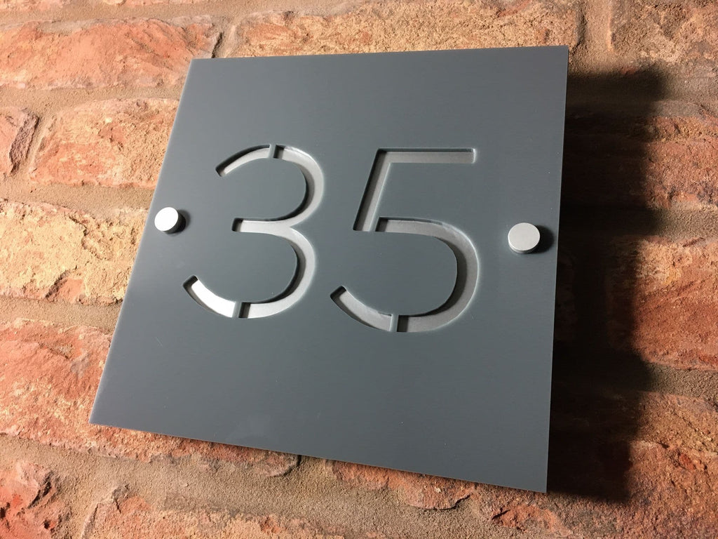 Modern Contemporary Laser Cut Acrylic House Sign Plaque 30cm x 15cm x 0.6cm