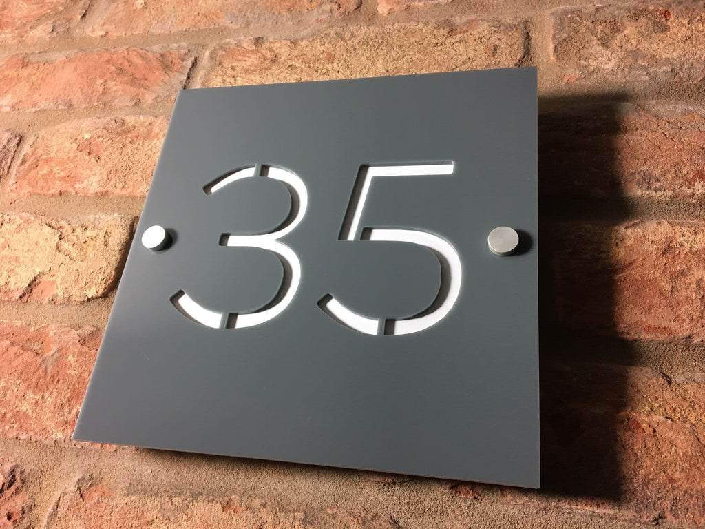 Modern Contemporary Laser Cut Acrylic House Sign Plaque 30cm x 15cm x 0.6cm